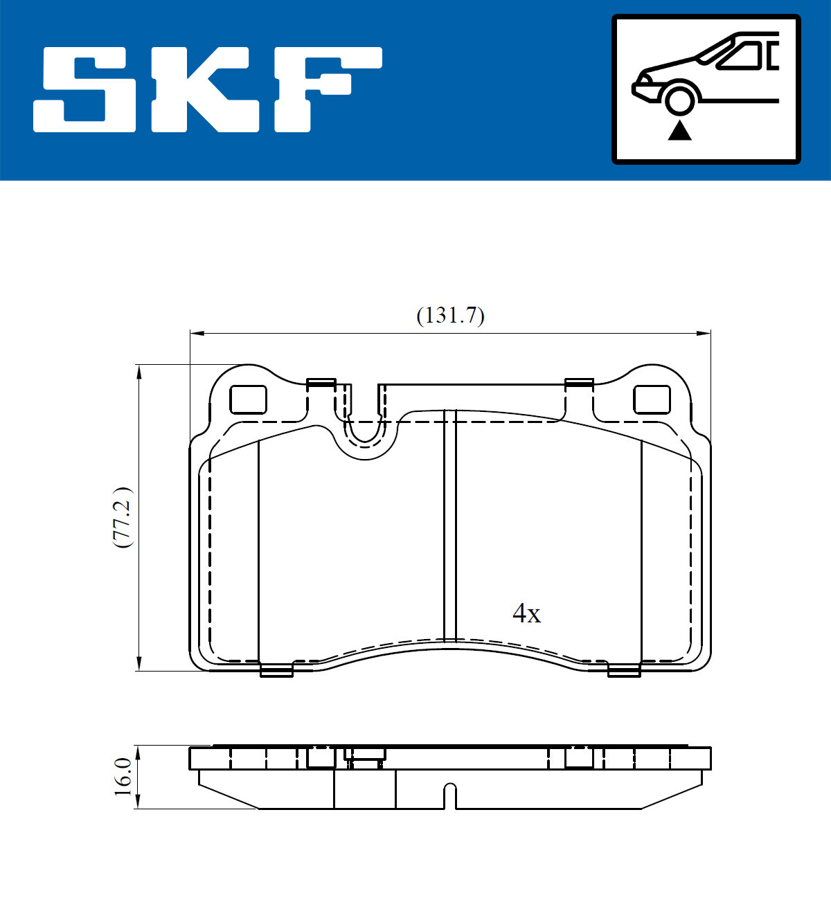 Placute frana SKF VKBP80312